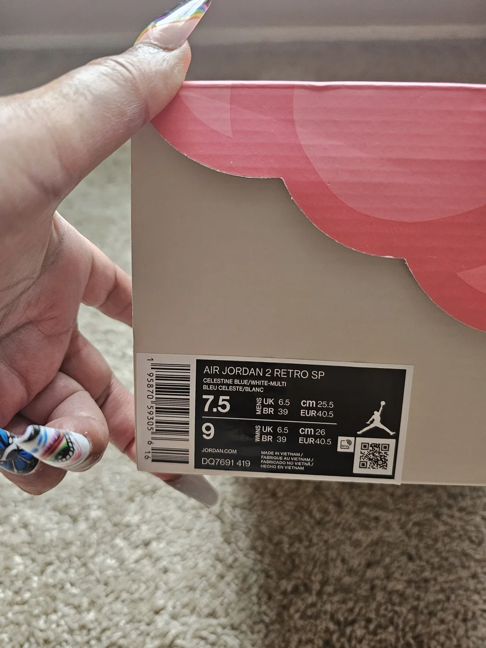 Jordan Kids High-Top Sneakers in Sky Blue and White